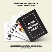 Nouvelle qualité en plastique Poker lisse étanche noir cartes à jouer plaqué or cadeau créatif Durable Poker jeux de société ponts personnalisés