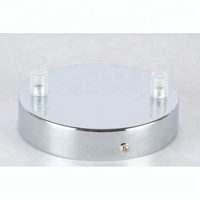 Plaque de plafond chromée à 2 trous pour lampe suspendue, base de lampe en métal, luminaire de style loft
