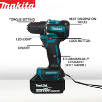 Makita DHP487 Perceuse à percussion sans fil 18V LXT sans balais 13mm 3-en-1, perceuse à percussion au lithium pour le bois, le métal et la maçonnerie, outil électrique