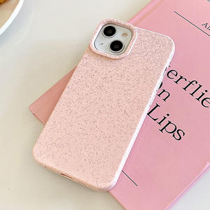 Funda para iPhone 16 Pro, estilo minimalista, color trigo, color sólido, orificio grande, a prueba de golpes - Product Image 2