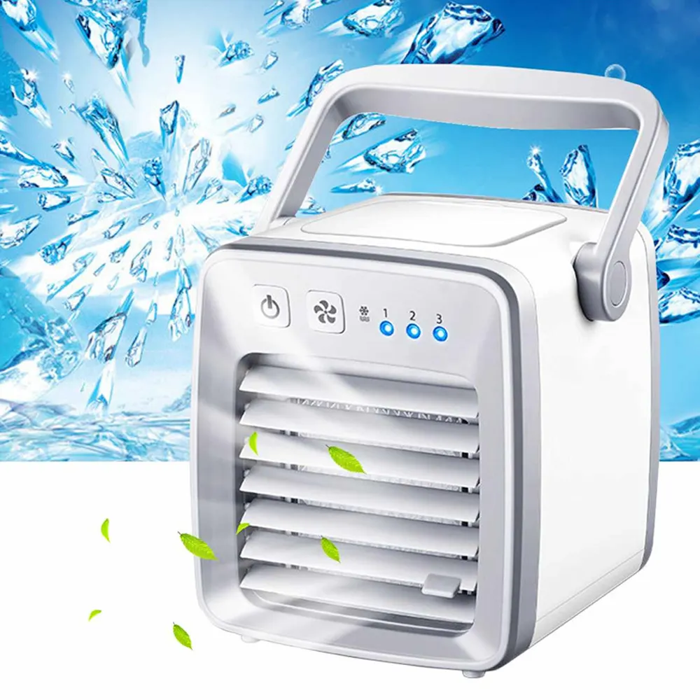 पोर्टेबल मिनी हवा कूलर एयर कंडीशनर Dehumidifier यूएसबी चार्ज एयर कूलर पंखे