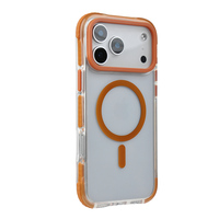 Penutup ponsel iPhone 17 Pro Max, Matte Anti guncangan TPU Bumper PC Panel kasar cincin halus buram