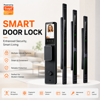 Serrures intelligentes numériques électroniques pour la sécurité domestique, à longue portée, biométriques, Tuya WIFI, reconnaissance faciale 3D, en alliage d'aluminium, stockage cloud