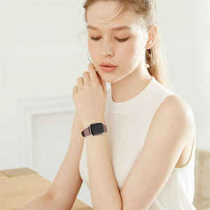 Compatible con <span class=keywords><strong>Apple</strong></span> <span class=keywords><strong>Watch</strong></span> Band Mujeres Hombres Correa de repuesto de cuero genuino para IWatch Series 10 9 8 7 6 5 4 3 2 1 <span class=keywords><strong>SE</strong></span> Ultra - Product Image 6