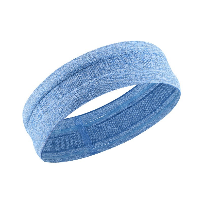 Bandeau double épaisseur en maille épaisse bleu