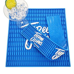 Printed Silicone PVC Pub Mat Rubber Beer Spill Pad Bar <b>Runner</b> Drip Tray Non Slip Service Mat Table Pad Coaster Placemat - Product Image 5