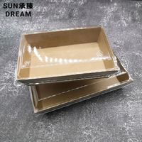 Boîte à sandwich en carton avec couvercle pour hot-dog, hamburger, hot-dog coréen, avec logo