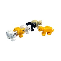 Bloques de Construcción de Plástico MOC de Moda 2026, Figuras de Animales de la Selva, Tigre, León, Cachorro, Pantera, Juguete de Construcción, Juguete de Ensamblaje DIY