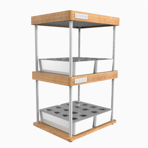 Nouvelle machine de culture hydroponique intelligente à double couche en bambou naturel, modèle 2025, 32 PODS - Product Image 5