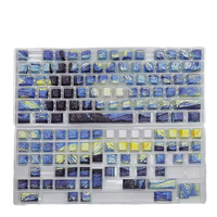 Van Gogh Custom PBT Keycaps French Sublimation Transparent Side Engraved Cherry Keyboard Profile Featuring Crow Wheat Field