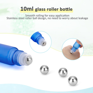 Botella de Vidrio Esmerilado de 5ml 10ml con Bola Rodante de Vidrio, Personalizable, Colorida, Popular y de Alta Calidad - Product Image 2