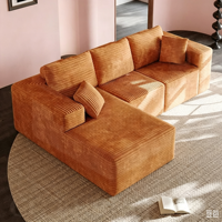Canapé modulaire sectionnel de luxe OEM/ODM en forme de L, compressé sous vide, sans structure, livré en boîte