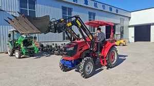 Certifié CE COC 50HP 4*4 tracteur à roues agricole chargeur frontal pour grande plaine cultivant 4WD puissant moteur Agricola tracteur à roues - Product Image 5