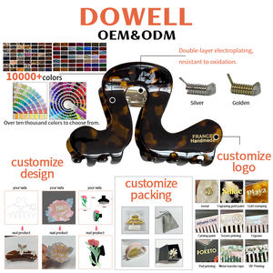 DOWELL francese semplice Shark Clip acetato Texture per capelli artiglio per le donne accessori per capelli di medie dimensioni - Product Image 5