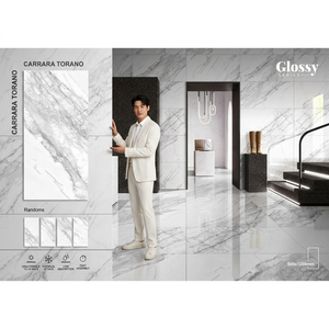 Vistaar Modern Breccia Marino Porcelain Tiles 600x1200mm Designer Glazed Wall Floor Collection - Product Image 3