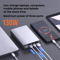 20000mah Power Banks & Power Station Electronique grand public Extérieur Charge rapide Power Bank PD 130w Chargeur avec affichage numérique