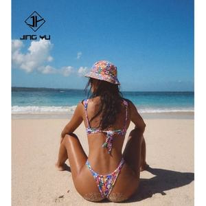 Bikini de Tiras Personalizado, Traje de Baño Floral, Conjuntos de Bikini, Fabricantes de Trajes de Baño, Traje de Baño de Tela Reciclada, Bikini con Estampado Personalizado - Product Image 6