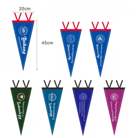 Vente en gros de fanion en feutre personnalisé avec impression par sublimation fanion en feutre suspendu pour atmosphère extérieure