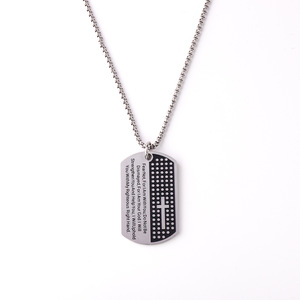 Articoli Religiosi di Tendenza, Collane con Ciondolo a Croce e Crocifisso, Gioielli Semplici alla Moda per Uomo in Acciaio Inossidabile - Product Image 6