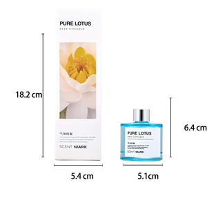 ชุดกกแก้วกระจายกลิ่นในร่ม50มล. น้ำมันหอมระเหยน้ำมันหอมระเหยระงับกลิ่นกายของ<span class=keywords><strong>ใช้</strong></span>ในครัวเรือนแบบไม่ใช้ไฟสำหรับของขวัญมือ - Product Image 4