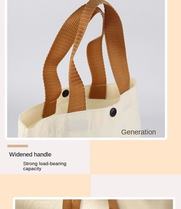 Vải Hàn Quốc Phong Cách Lười Biếng Thời Trang Sinh Viên Nhỏ Gấu Nữ Dễ Thương Ăn Trưa Túi Túi Xách Dây Kéo Polyester Không Thấm Nước Cho Nhân Viên Văn Phòng - Product Image 5