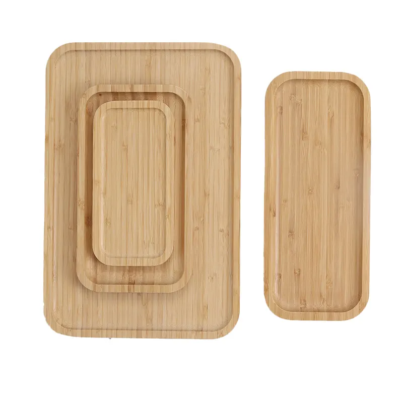 Vassoio di rotolamento in legno rettangolo piccolo medio grande formato Logo personalizzato accessori per fumare naturale bambù vassoio di rotolamento