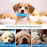 Jouet à mâcher de luxe en TPR pour chien, nettoyeur de dents pour chiot, bâton molaire, brosse à dents pour animaux de compagnie, style dessin animé, vente en gros usine
