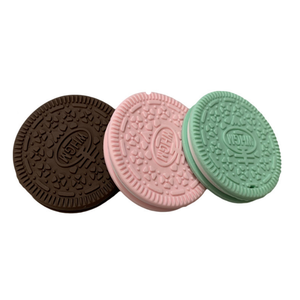 Boy and Girls Silicone Baby Chewing Pretend Biscuit Teether Toys for Teething Autism Biting ADHD SPD Sensory <strong>Chew</strong> <strong>Necklace</strong> - Product Image 1