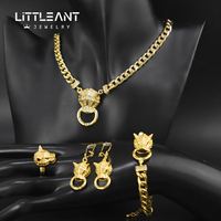 Europe Amérique Tendance Bijoux en Or, Ensemble de Bijoux de Mode Motif Léopard, Vente en Gros Dubaï, Collier en Or 21 Carats pour Femme