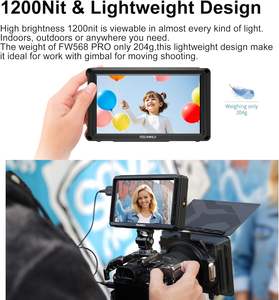 <span class=keywords><strong>FEELWORLD</strong></span> <span class=keywords><strong>FW568</strong></span> Pro หน้าจอกล้อง SLR ความสว่างสูงขนาด1200-nit 6นิ้ว4K H-D-M-I 1920x1080 IPS - Product Image 6