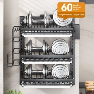 Organizador <span class=keywords><strong>de</strong></span> Cocina <span class=keywords><strong>de</strong></span> Pared al por Mayor <span class=keywords><strong>de</strong></span> Fábrica, <span class=keywords><strong>Escurridor</strong></span> <span class=keywords><strong>de</strong></span> <span class=keywords><strong>Platos</strong></span> con Bandeja <span class=keywords><strong>de</strong></span> Drenaje y Soporte para Cubiertos - Product Image 3
