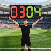 Tableau de Substitution de Football en PP à Double Face pour Enregistrement des Scores et Changements de Joueurs, Noir, 43x38.5cm/83x38.5cm, Durable et Facile à Utiliser