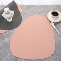 Sous-plats en cuir PU, résistants à la chaleur, antidérapants, lavables, isolants, imprimables, pour table à manger