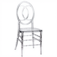 Chaises Chiavari transparentes modernes de luxe en gros - Chaises empilables en polycarbonate transparent pour événements extérieurs, écoles, mariages et banquets