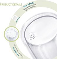 Offre Spéciale – Gobelet Sublimation en Verre Borosilicate Pré-percé 12/16/20oz avec Couvercle en Bambou et Paille, Idéal pour les Fêtes – Motif Boule de Neige de Noël