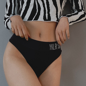 กางเกงในผู้หญิงแบบเซ็กซี่สำหรับใส่ทุกวัน ทรงทีแบ็ค ขอบเอวกว้าง ระบายอากาศได้ดี ผ้าฝ้ายยืดหยุ่น ป้องกันแบคทีเรีย เหมาะสำหรับเล่นกีฬาและออกกำลังกาย - Product Image 1