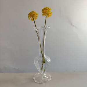 थोक हाथ में स्पष्ट ग्लास बड vase लंबी डेको शैली के न्यूनतम घर सजावट के पुष्प प्रदर्शन छोटे हाइड्रोपोनिक ग्लास वेस - Product Image 1