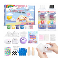 Lot en gros de kits de fabrication de Squishies Taba, moules de moulage d'animaux en gel de caoutchouc super doux, pigments, coupelles de mélange et bâtonnets en bois