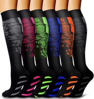 Chaussettes de cyclisme et de football personnalisées en gros pour hommes et femmes, motif camouflage, soutien du genou, options multicolores