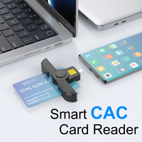 Lecteur de carte intelligente USB C Smartfold Type C PIV CAC DOD ID ISO7816