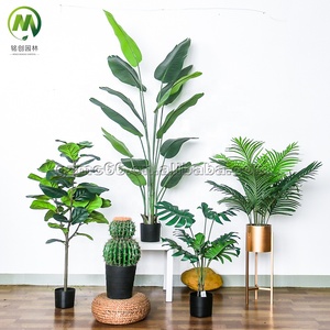 Decoración Artística, Hojas de Plástico PE, Planta Verde Artificial, Árboles Falsos, Bonsái Artificial para Decoración de Interiores - Product Image 5