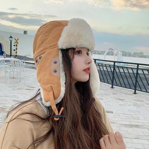 BuPao Yiwu Agente Bombardeiro Russo Macio Unisex Impermeável Faux Fur Ear Flap Hat Cap Inverno Ski Trooper Caça Warm Winter Hats - Product Image 4