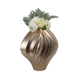 Vaso in alluminio con design a spirale per soggiorno, decorazione per la casa, vaso in metallo per fiori, per esporre in camera da letto. - Product Image 2