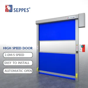 Puerta de persiana enrollable automática para fábrica de alimentos, puerta rápida de Pvc, puerta de plástico de PVC de velocidad rápida