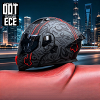 Casque de moto personnalisé à prix d'usine, casque de course personnalisable en ABS avec visière double