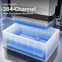 Bac de laboratoire en polypropylène à profil haut de 290 ml, 384 canaux, à puits unique, pour pipettes multiples et recherche moléculaire