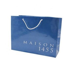 OEM Clothing <b>Gift</b> Packaging Cheap Price Kraft Paper Bag with Custom Logo Printed Screen Handling Surface - Product Image 2