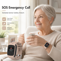 Reloj Inteligente con GPS para Personas Mayores, Red 4G Completa, Llamada de Emergencia SOS, Resistente al Agua IP67, Monitor de Frecuencia Cardíaca y Presión Arterial