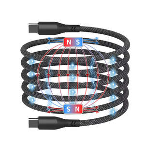 Cable Magnético USB C a C <span class=keywords><strong>de</strong></span> 100W 5A <span class=keywords><strong>para</strong></span> Carga Rápida, Accesorios <span class=keywords><strong>para</strong></span> Teléfonos Móviles, Cable <span class=keywords><strong>de</strong></span> Nailon, Venta al Por Mayor, 20V, Cables <span class=keywords><strong>de</strong></span> Datos PD <span class=keywords><strong>de</strong></span> Moda - Product Image 1
