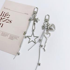 Llaveros de Metal Plateado con Forma de Estrella 2026, Accesorios de Aleación, Colgantes en Forma de Corazón para Teléfono Celular, Llaveros de Seguridad Antipérdida - Product Image 4